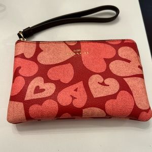 Coach Hearts Wristlet